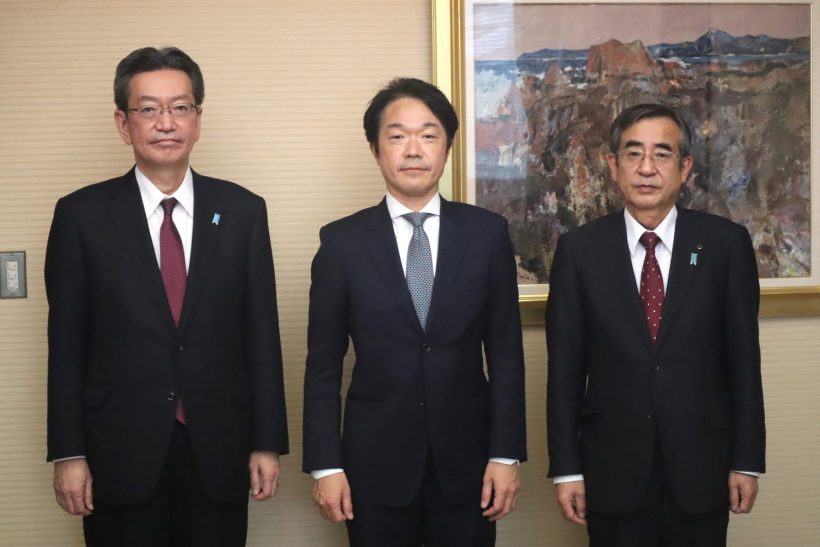 新潟市朝妻副市長、政平代表取締役、新潟県佐久間副知事